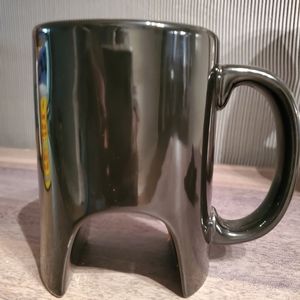 Black coffee mug 5"h